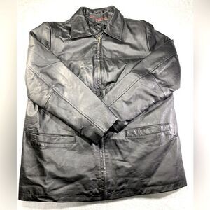 Phase Two Men’s Vintage Black Leather Jacket Size XL